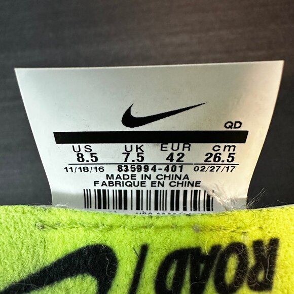 Nike Flyknit‎ Streak Mens size 8.5 Blue Racing Road Running shoes 835994-401 - Picture 11 of 11